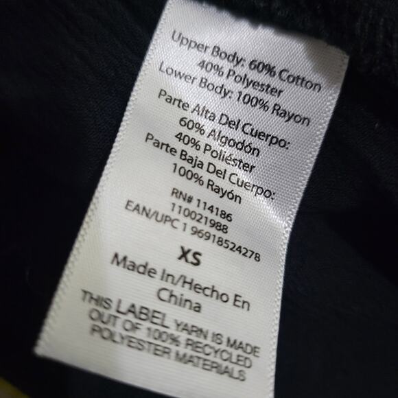 Frye Easy Button Front Dress Black Midi Minimalist Tank Jersey Pockets Rayon XS - Picture 10 of 16